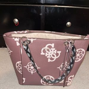Large guess monogram tote